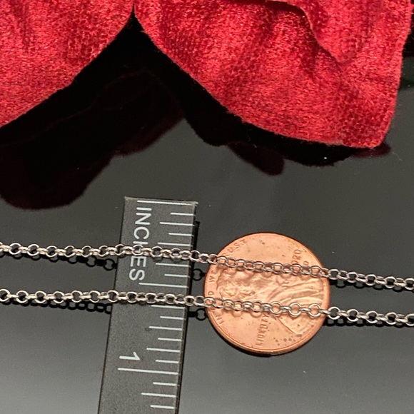 925 Sterling Silver Rolo Chain 24 inch - Picture 4 of 4